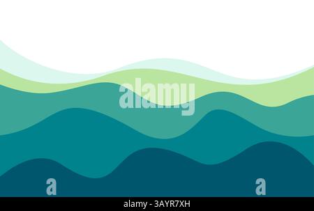 abstract wave background vector illustration. summer background Stock Vector