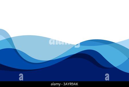 abstract blue wave background for banners or presentation Stock Vector