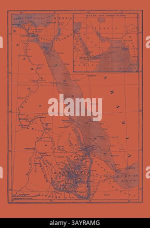 A map of Abyssinia (modern Ethiopia) and its surrounding regions ...