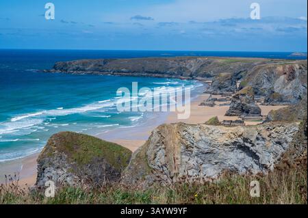 Bedruthan Steps, North Cornwall Stock Photo