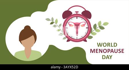 world menopause day woman health concept vector illustration Stock ...