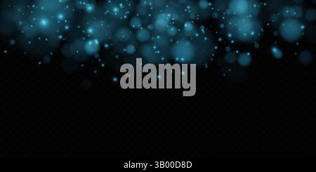 A Captivating and Enchanting Teal Bokeh Design with a Black Background for an Elegant Artistic Presentation Stock Vector