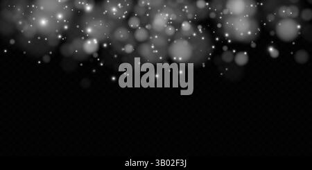 An Elegant Black and White Bokeh Background Design featuring Subtle Sparkles for a Dreamy and Chic Atmosphere Stock Vector