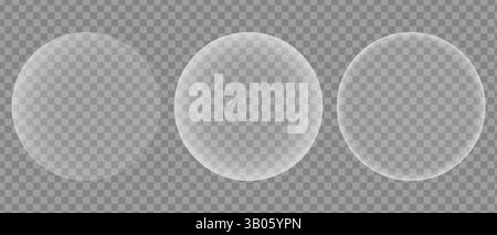 Round light spot set, Radial white circles of light overlay, Vector illustration Stock Vector