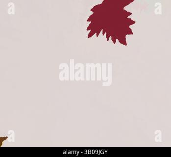 A minimalist abstract composition featuring soft, muted tones with bold, dark shapes intersecting the lighter background, creating a sense of depth and movement., A circular surface features delicate leaves in shades of red and brown, creating a minimalistic yet striking composition. The soft background contrasts with the leaves, emphasizing their natural beauty. Classic art with a modern twist reimagined by Artotop, Transformed French Fabrics, First Half of the Nineteenth Century, Classic art with a modern twist reimagined by Artotop Stock Photo