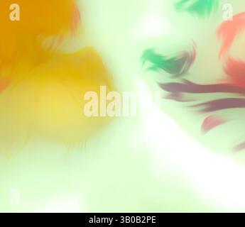 A vibrant blend of soft, swirling colors creates an abstract composition, evoking a sense of movement and fluidity. The interplay of warm and cool hues adds depth and intrigue, inviting the viewer to immerse themselves in the gentle transitions., A circular arrangement showcasing vibrant, abstract patterns and shapes that evoke a sense of organic flow, reminiscent of nature's textures and hues. Classic art with a modern twist reimagined by Artotop, Transformed French Fabrics, First Half of the Nineteenth Century, Classic art with a modern twist reimagined by Artotop Stock Photo