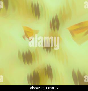 An abstract composition featuring swirling shades of green and yellow, creating a sense of movement and depth. Shapes emerge and blend, evoking a dreamlike atmosphere., A circular dish showcasing a textured surface adorned with small, golden triangular shapes against a muted green background, reminiscent of a unique culinary creation. Classic art with a modern twist reimagined by Artotop, Transformed French Fabrics, First Half of the Nineteenth Century, Classic art with a modern twist reimagined by Artotop Stock Photo