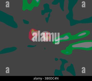 An abstract composition featuring a central focus of softly blended organic shapes in vibrant shades, contrasted by muted tones in the background, creating a sense of depth and movement., A circular petri dish displaying a dynamic arrangement of vibrant growth patterns, with various shades of green and red contrasting against a darker background. The design suggests the presence of microbial colonies thriving in the culture medium. Classic art with a modern twist reimagined by Artotop, Transformed French Fabrics, First Half of the Nineteenth Century, Classic art with a modern twist reimagined Stock Photo
