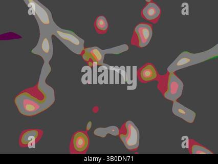 An abstract composition featuring swirling shapes and dynamic patterns, with highlights of red and soft gradients that create a sense of movement and depth., A circular pattern featuring a dark background interspersed with clusters of bright red and orange dots, connected by intricate, pale lines, creating an abstract, organic appearance. Classic art with a modern twist reimagined by Artotop, Transformed French Fabrics, First Half of the Nineteenth Century, Classic art with a modern twist reimagined by Artotop Stock Photo