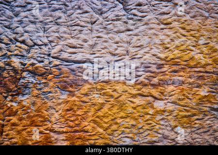 Textured Rock Surface Abstract Art in Earthy Tones Close-Up Perspective Stock Photo