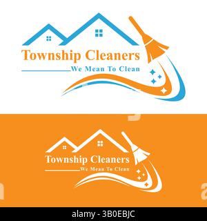 Cleaning logo design in vector templates Stock Vector