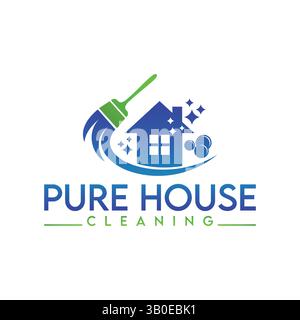 Cleaning logo design in vector templates Stock Vector