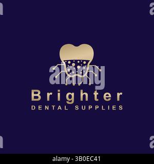 Dental logo design in vector template for your dental clinic and business Stock Vector