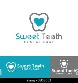 Dental logo design in vector template for your dental clinic and business Stock Vector