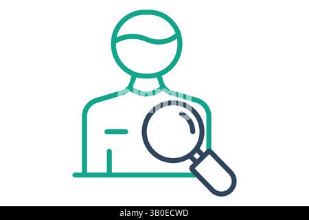 Clue icon. line icon style. icon related to law and justice. law elements vector illustration Stock Vector