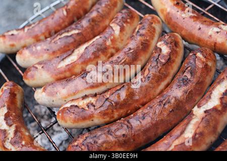 Roster auf einem Holzkohlegrill *** Roster on a charcoal grill Stock ...