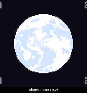 Moon pixel art isolated. 8 bit pixelated Vector illustration Stock ...