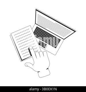 Study data line onboarding ui illustration Stock Vector