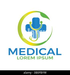 Professional Medical Logo Design for Clinics, Hospitals & Health Services Branding. Vector Stock Vector
