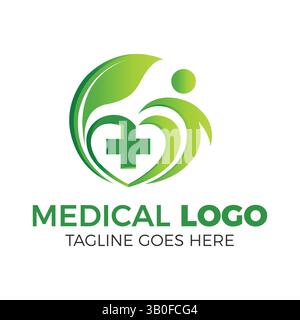 Professional Medical Logo Design for Clinics, Hospitals & Health Services Branding. Vector Stock Vector