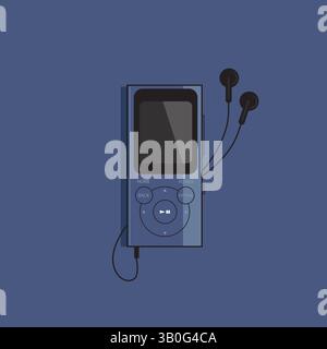 Vector illustration music player evolution Stock Vector