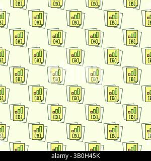 Bitcoin Docs vector Cryptocurrency Business concept colored seamless pattern Stock Vector