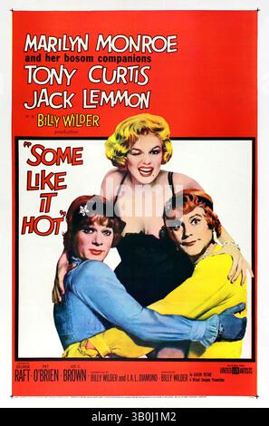 Some Like It Hot poster  Marilyn Monroe Stock Photo