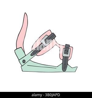 Vector hand drawn sketch snowboard boot Stock Vector
