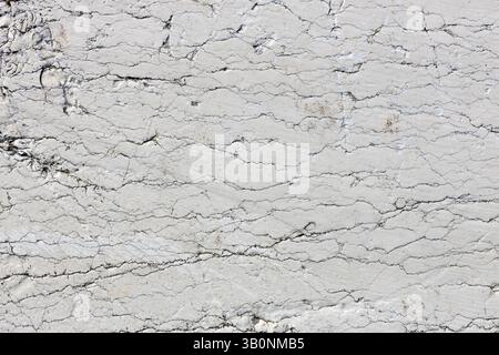 Smooth White Rock Surface with Fine Cracks Stock Photo
