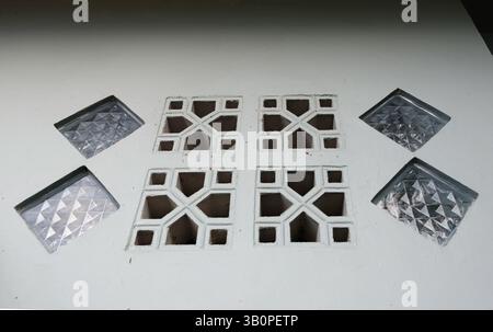 Air vent on a wall in the house. Stock Photo