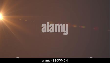 Image of glowing spots of lights over dark background Stock Photo