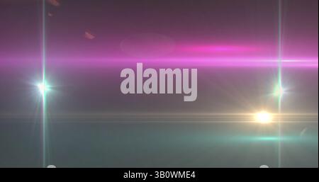 Image of glowing spots of lights over dark background Stock Photo