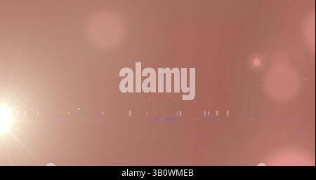 Image of glowing spots of lights over dark background Stock Photo