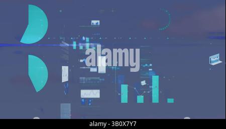 Image of statistics and data processing Stock Photo