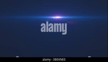 Image of lights moving over navy background Stock Photo