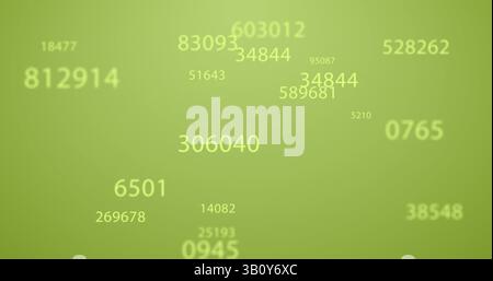 Image of data processing on yellow background Stock Photo