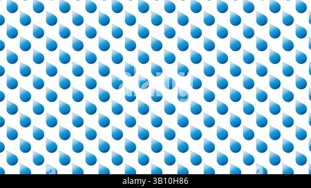 Seamless Blue Water Droplet Pattern on Light Background – Fluid Minimal Design for Textiles and Digital Projects Stock Vector