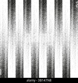 Grunge stripe texture. Vertical noise lines. Monochrome distortion pattern. Vector glitch background. Stock Vector