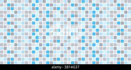 Blue and Grey Mosaic Tile Design backgrounds wall with square shape mosaic for presentation slides, template with space for texts, business cards Stock Vector