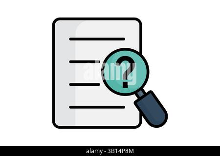 Investigation icon. colored outline icon style. icon related to law and justice. law elements vector illustration Stock Vector