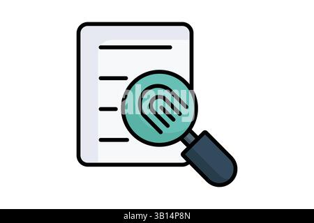 Evidence icon. colored outline icon style. icon related to law and justice. law elements vector illustration Stock Vector