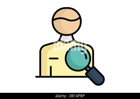 Clue icon. colored outline icon style. icon related to law and justice. law elements vector illustration Stock Vector