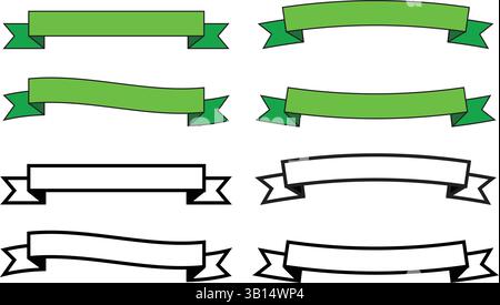 Colorful and Blank Ribbon Banners Collection Stock Vector