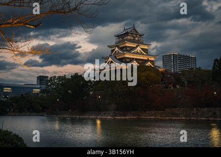 Hiroshima Castle, Hiroshima Prefecture, Japan Stock Photo