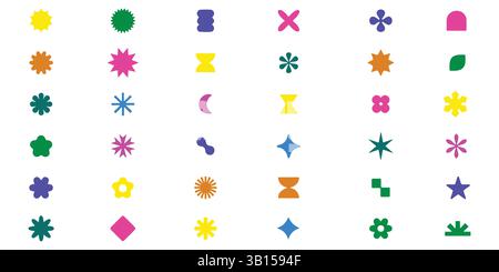 Abstract Organic Blob Shapes in Red and Blue – Modern Minimal 3D Fluid Design Stock Vector