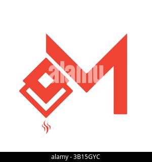 M Student Logo Vector – Modern Educational Lettermark Design for School and Learning Brands Stock Vector