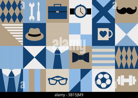 Father Icons Seamless Pattern vector Stock Vector