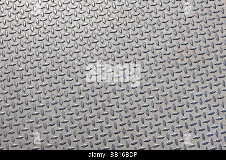 Silver Diamond Plate Steel Texture for Industrial Use Stock Photo