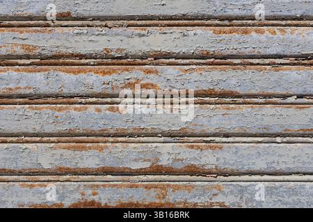 Rusty Painted Metal Panels with Peeling Texture Stock Photo