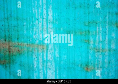 Turquoise dirty background. Weathered surface Stock Photo